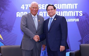 Thủ tướng Phạm Minh Chính gặp Chủ tịch Hội đồng châu Âu Antonio Costa