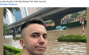 Cơ thủ nước ngoài lần đầu được trải nghiệm Hà Nội ngập, hài hước 'hỏi mua thuyền' để di chuyển