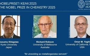 Giải Nobel Hóa học 2025 vinh danh 3 nhà khoa học với phát minh về kim loại hữu cơ