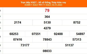 XSDT 10/11 - Kết quả xổ số Đồng Tháp hôm nay 10/11/2025 - Trực tiếp XSDT ngày 10 tháng 11