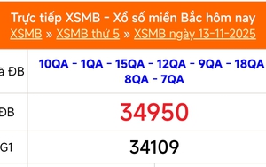 XSMB 13/11 - Kết quả Xổ số miền Bắc hôm nay 13/11/2025 - Kết quả XSMB thứ Năm ngày 13 tháng 11