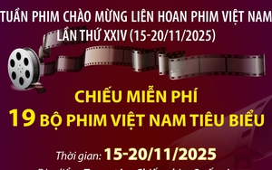 19 bộ phim được chiếu miễn phí tại Tuần phim chào mừng Liên hoan Phim Việt Nam lần thứ XXIV