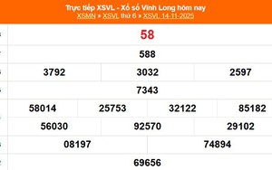 XSVL 14/11 - Kết quả xổ số Vĩnh Long hôm nay 14/11/2025 - Trực tiếp XSVL ngày 14 tháng 11