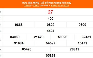 XSKG 16/11 - Kết quả xổ số Kiên Giang hôm nay 16/11/2025 - Trực tiếp XSKG ngày 16 tháng 11