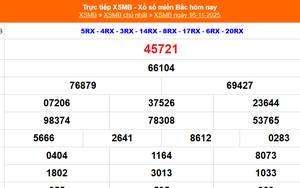 XSMB 16/11 - Kết quả Xổ số miền Bắc hôm nay 16/11/2025 - Kết quả XSMB Chủ nhật ngày 16 tháng 11
