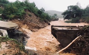 Cầu Nước Bao, Quảng Ngãi bị gãy, hơn 280 hộ dân bị cô lập