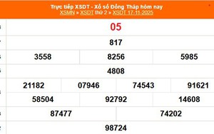 XSDT 17/11 - Kết quả xổ số Đồng Tháp hôm nay 17/11/2025 - Trực tiếp XSDT ngày 17 tháng 11