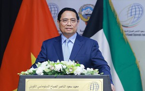 Thủ tướng Phạm Minh Chính phát biểu chính sách tại Học viện Ngoại giao Kuwait