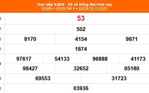 XSDN 19/11 - Kết quả xổ số Đồng Nai hôm nay 19/11/2025 - Trực tiếp XSDN ngày 19 tháng 11