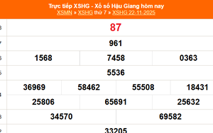 XSHG 22/11 - Kết quả xổ số Hậu Giang hôm nay 22/11/2025 - Trực tiếp XSHG ngày 22 tháng 11