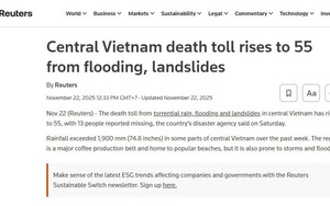 Truyền thông quốc tế: Chính phủ Việt Nam đẩy nhanh nỗ lực ứng phó quyết liệt với lũ lụt