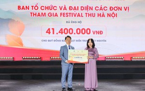 Festival Thu Hà Nội 2025 quyên góp hơn 81 triệu đồng gửi đến đồng bào vùng lũ 