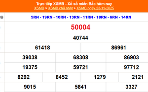 XSMB 23/11 - Kết quả Xổ số miền Bắc hôm nay 23/11/2025 - Kết quả XSMB Chủ nhật ngày 23 tháng 11