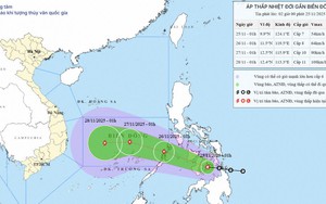 Dự báo 1 giờ 26/11, áp thấp nhiệt đới có khả năng đi vào Biển Đông, mạnh lên thành bão