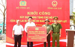 Bộ Công an khởi công xây dựng nhà tặng các hộ dân bị thiệt hại do bão số 13