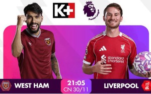 Link xem trực tiếp bóng đá West Ham vs Liverpool 21h05 hôm nay, xem Premier League vòng 13