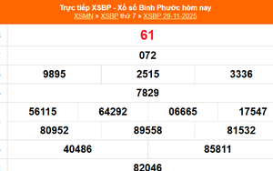 XSBP 29/11 - Kết quả xổ số Bình Phước hôm nay 29/11/2025 - Trực tiếp XSBP ngày 29 tháng 11