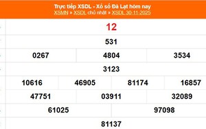 XSDL 30/11 - Kết quả xổ số Đà Lạt hôm nay 30/11/2025 - Trực tiếp XSDL ngày 30 tháng 11