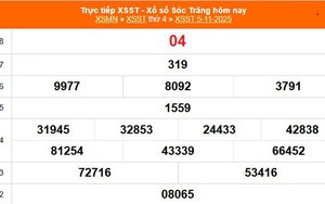 XSST 5/11 - Kết quả xổ số Sóc Trăng hôm nay 5/11/2025 - Trực tiếp XSST ngày 5 tháng 11