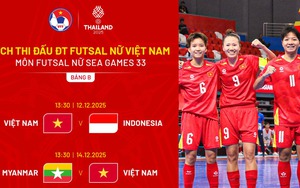 Lịch thi đấu ĐT futsal nữ Việt Nam tại SEA Games 33