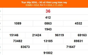 XSVL 7/11 - Kết quả xổ số Vĩnh Long hôm nay 7/11/2025 - Trực tiếp XSVL ngày 7 tháng 11