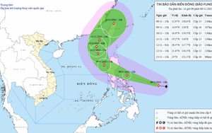 Dự báo ngày 9/11, bão FUNG-WONG gió mạnh cấp 16