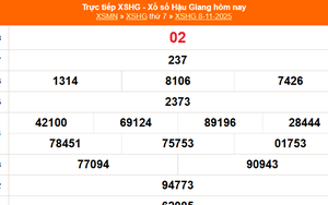 XSHG 8/11 - Kết quả xổ số Hậu Giang hôm nay 8/11/2025 - Trực tiếp XSHG ngày 8 tháng 11