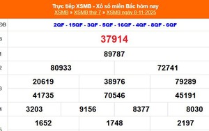 XSMB 8/11 - Kết quả Xổ số miền Bắc hôm nay 8/11/2025 - Kết quả XSMB thứ Bảy ngày 8 tháng 11