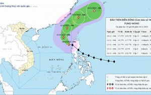 Bão FUNG-WONG giật cấp 16 đi vào biển Đông và trở thành cơn bão số 14
