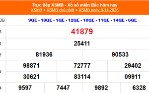 XSMB 9/11- Kết quả Xổ số miền Bắc hôm nay 9/11/2025 - Kết quả XSMB Chủ nhật ngày 9 tháng 11
