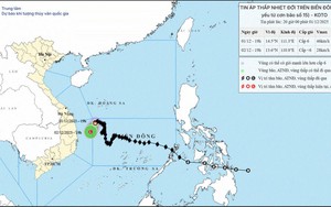 Áp thấp nhiệt đới giảm cấp, ít di chuyển