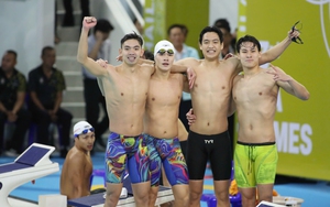 Sức vóc 'bộ tứ nam thần' đội bơi tiếp sức Việt Nam vừa giành HCV SEA Games 2025