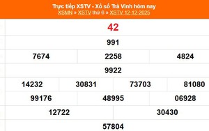 XSTV 12/12 - Kết quả xổ số Trà Vinh hôm nay 12/12/2025 - Trực tiếp XSTV ngày 12 tháng 12