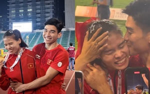 Sau khi phá kỷ lục SEA Games, sao điền kinh Việt Nam gây sốt với khoảnh khắc ngọt ngào bên chồng
