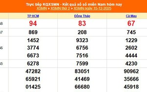 XSMN 15/12 - Kết quả xổ số miền Nam hôm nay 15/12/2025 - Trực tiếp XSMN ngày 15 tháng 12