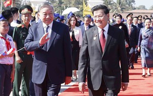 Tổng Bí thư Tô Lâm dự Lễ khánh thành Công viên Hữu nghị Lào - Việt Nam ở thủ đô Viêng Chăn