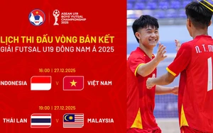 Lịch thi đấu bóng đá hôm nay 27/12: Trực tiếp Việt Nam vs Indonesia, bán kết futsal U19 Đông Nam Á