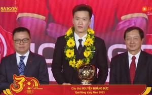 Hoàng Đức vượt Quang Hải và Đình Bắc để lập hat-trick giải thưởng Quả bóng Vàng Việt Nam