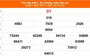 XSDT 29/12 - Kết quả xổ số Đồng Tháp hôm nay 29/12/2025 - Trực tiếp XSDT ngày 29 tháng 12