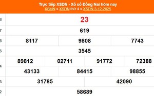 XSDN 3/12 - Kết quả xổ số Đồng Nai hôm nay 3/12/2025 - Trực tiếp XSDN ngày 3 tháng 12