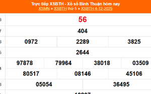 XSBTH 4/12 - Kết quả xổ số Bình Thuận hôm nay 4/12/2025 - Trực tiếp XSBTH ngày 4 tháng 12