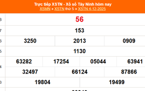 XSTN 4/12 - Kết quả xổ số Tây Ninh hôm nay 4/12/2025 - Trực tiếp XSTN ngày 4 tháng 12