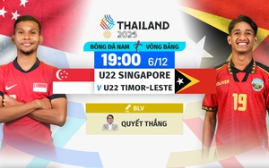 Link xem trực tiếp bóng đá U22 Singapore vs U22 Timor Leste 19h00 hôm nay, xem SEA Games 2025