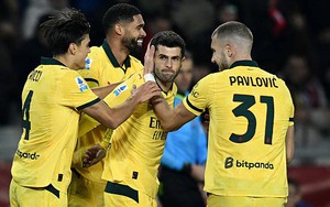 Pulisic lập cú đúp, AC Milan ngược dòng ngoạn mục để trở lại ngôi đầu Serie A