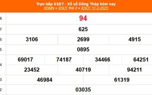 XSDT 17/2 - Kết quả xổ số Đồng Tháp hôm nay 17/2/2025 - Trực tiếp XSDT ngày 17 tháng 2
