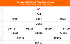 XSDT 24/2 - Kết quả xổ số Đồng Tháp hôm nay 24/2/2025 - Trực tiếp XSDT ngày 24 tháng 2
