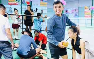 Lý Hoàng Nam gây sốt khắp các diễn đàn với màn chăm sóc vợ xinh trên sân pickleball