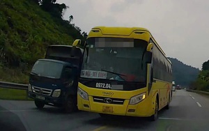 Xác định lái xe khách lấn làn, vượt ẩu trên cao tốc, gây nguy hiểm cho các phương tiện khác