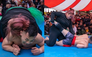 Dự hội làng, nhà vô địch Jiujitsu thế giới của Việt Nam thất thủ trước đô vật nữ 130 kg đầy sức mạnh