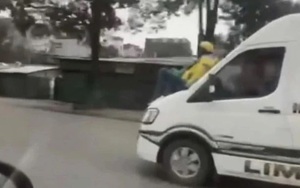 Làm rõ clip người đàn ông ngồi trên nắp capo ô tô ở đường gom đại lộ Thăng Long